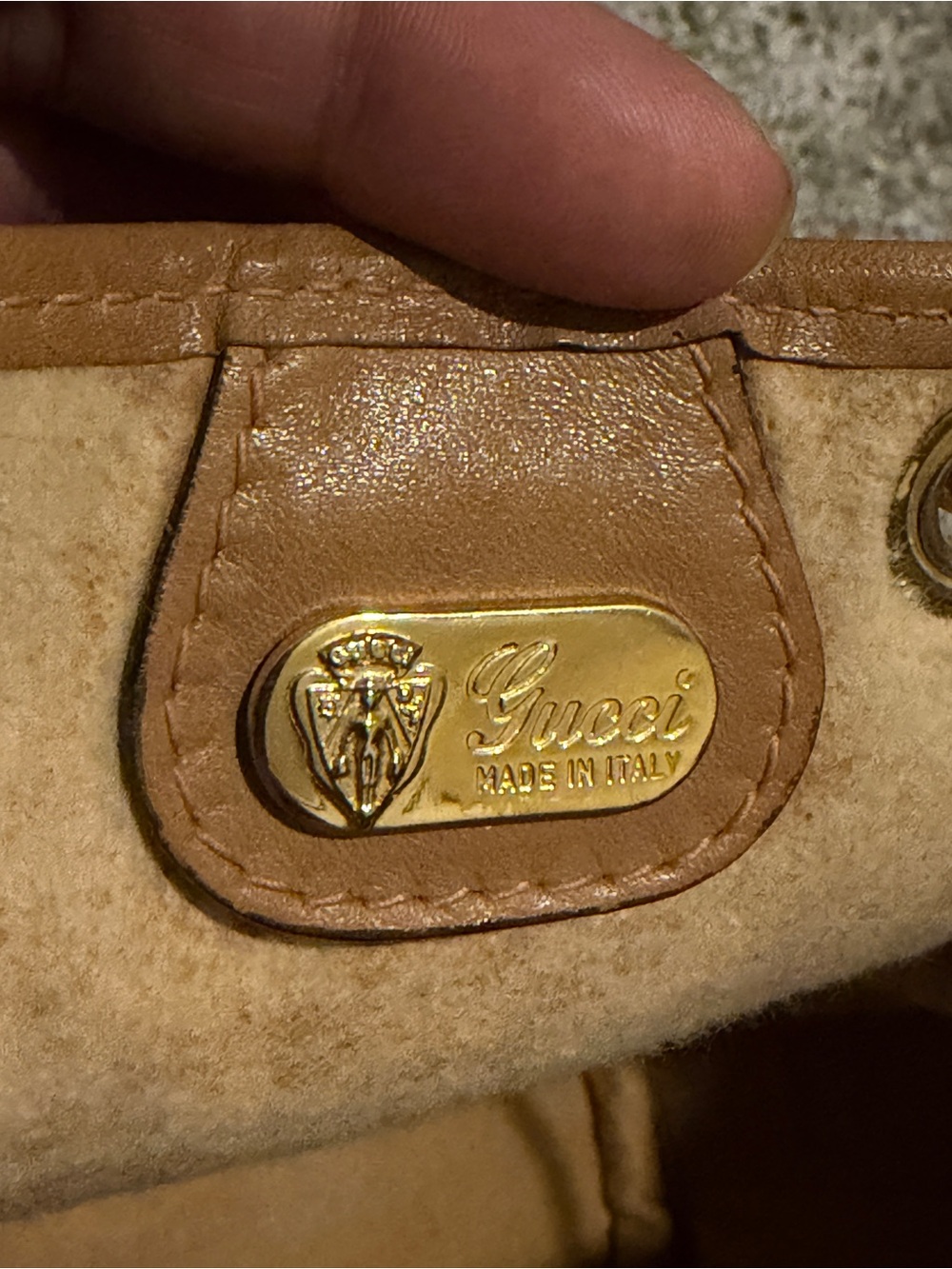 Gucci Brown GG Supreme Bucket Crossbody with Braided Strap - Picture 2 of 8